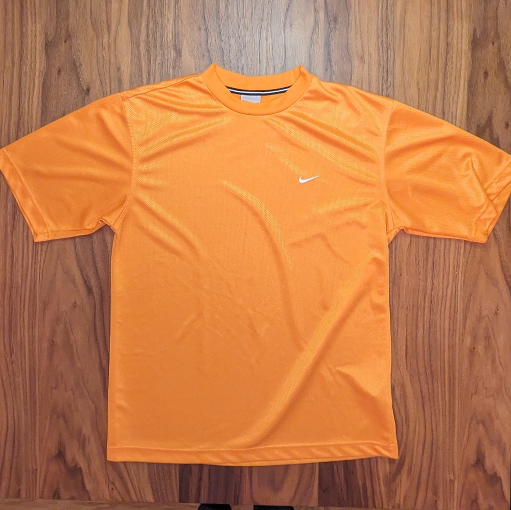 Nike 2000s polyester shirt, size S, colour orange